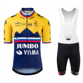 Tenue Maillot + Cuissard à Bretelles 2021 Team Jumbo-Visma N002